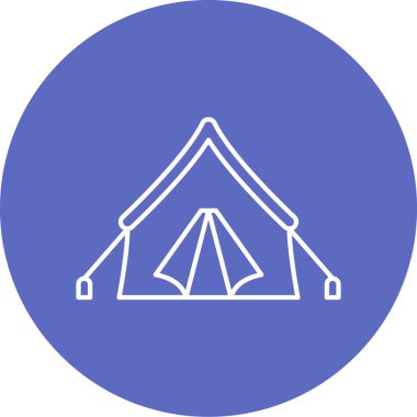 çadır simgesi vektör illüstrasyonu