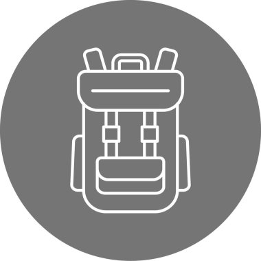 vektör illüstrasyonu, sırt çantası simgesi biçimi