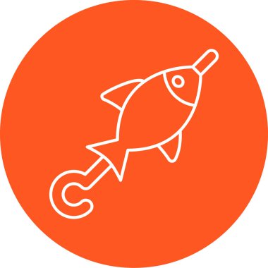 Balık. Web simgesi basit illüstrasyon