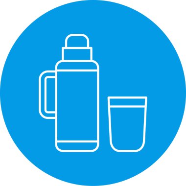 Yiyecek ve içecek ikonunun vektör illüstrasyonu