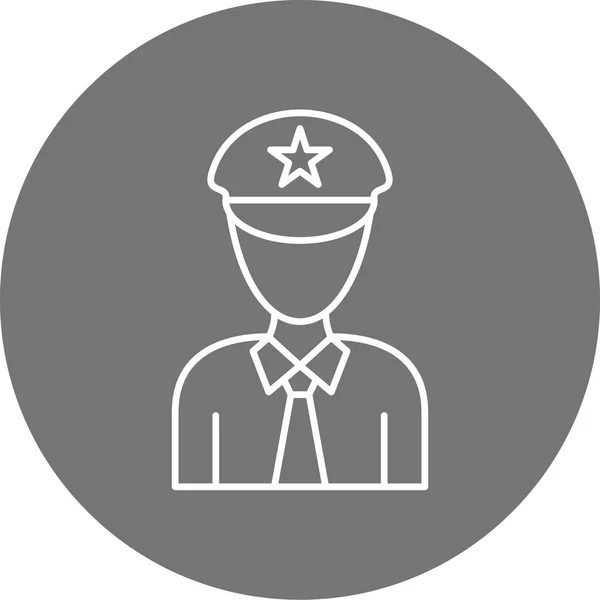 Illustrazione Vettoriale Icona Della Polizia — Vettoriale Stock