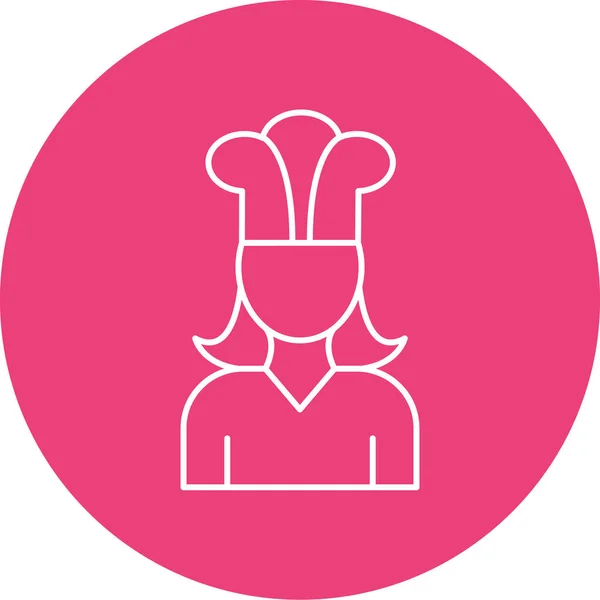 Illustrazione Vettoriale Dell Icona Dello Chef — Vettoriale Stock