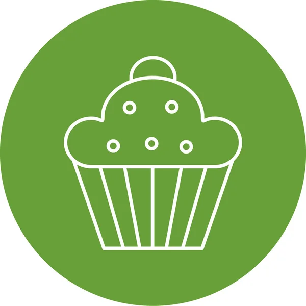 Cupcake Symbol Vektor Illustration — Stockvektor