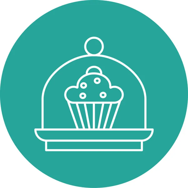 Cupcake Symbol Vektor Illustration — Stockvektor
