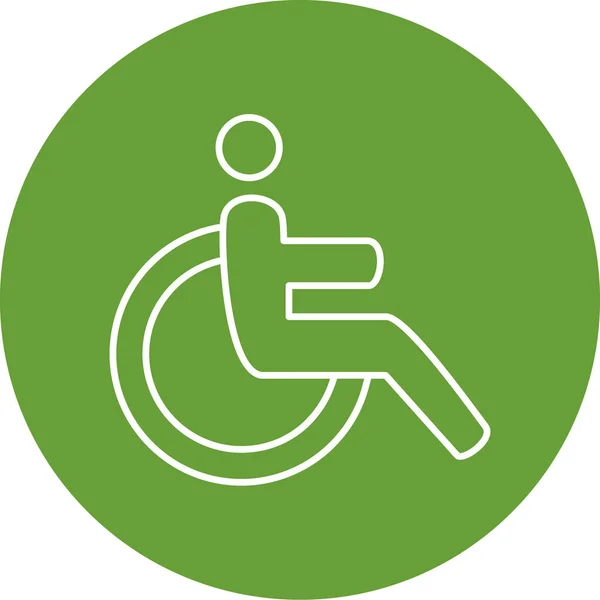 Handicapés Icône Web Design Simple — Image vectorielle