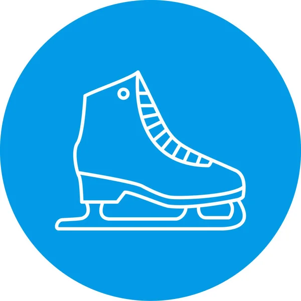 Icône Patin Glace Illustration Vectorielle — Image vectorielle