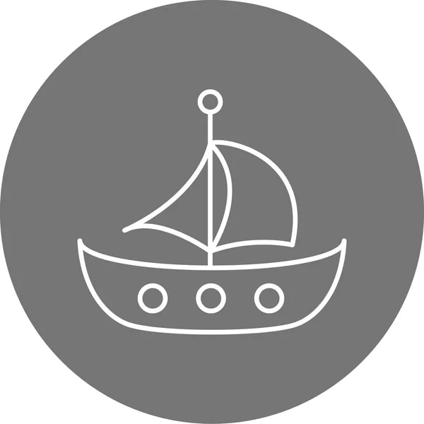 Sailboat Icon Isolated Abstract Backgroun — Wektor stockowy