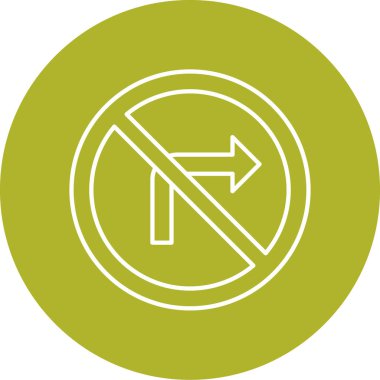 Sol yön simgesi olmayan vektör illüstrasyonu