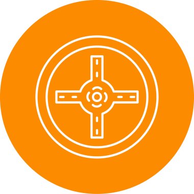 Yol modern simgesinin vektör çizimi