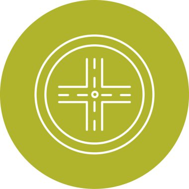  Kişisel ve ticari kullanım için yol illüstrasyon simgesi.