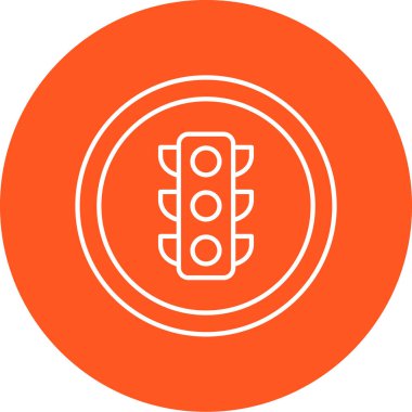 Trafik ışıkları simgesi, vektör çizimi