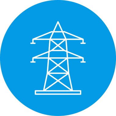 Güç istasyonu simgesinin vektör illüstrasyonu