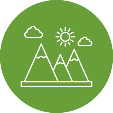 dağ simgesinin vektör illüstrasyonu