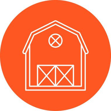 Çiftlik simgesinin vektör illüstrasyonu