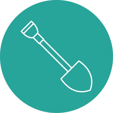 Kürek simgesinin vektör illüstrasyonu