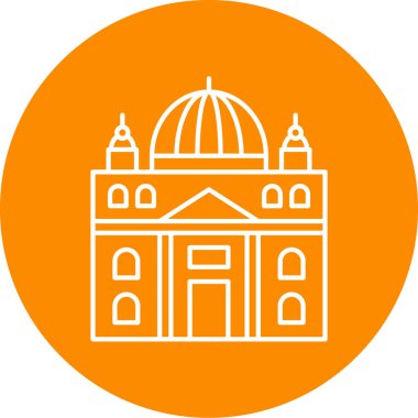 Kiliseye. Web simgesi basit illüstrasyon