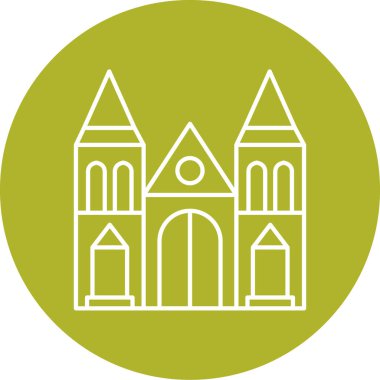 Kiliseye. Web simgesi basit illüstrasyon