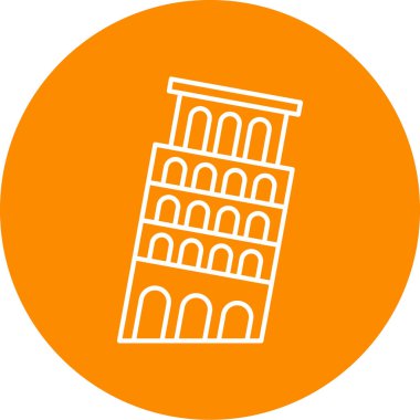 Eğilim biçimi izole edilmiş arkaplanda pisa simgesi