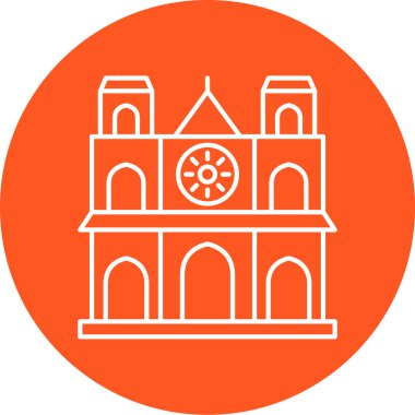 Kiliseye. Web simgesi basit illüstrasyon