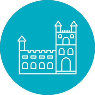 Kale kule simgesi. vektör çizim