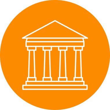 Banka simgesi, vektör illüstrasyonu