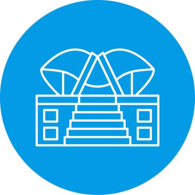 Modern yapı simgesinin vektör illüstrasyonu