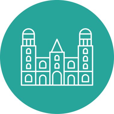 Kiliseye. Web simgesi basit illüstrasyon