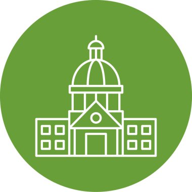 Üniversite Binası kutsal kişilerin resmi, vektör çizim