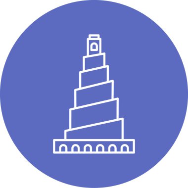 Kule simgesinin vektör illüstrasyonu