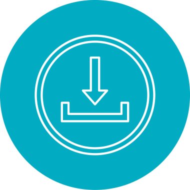 İndirme simgesinin vektör illüstrasyonu