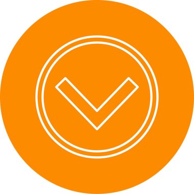 Aşağı ok simgesi vektör illüstrasyonu