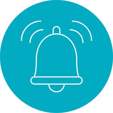 Basit çan simgesinin vektör illüstrasyonu