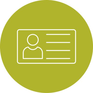 Kimlik kartı simgesi, vektör illüstrasyonu