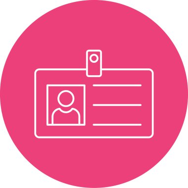 kimlik kartı vektör simgesi