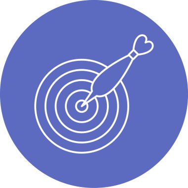 Hedef modern simgenin vektör illüstrasyonu