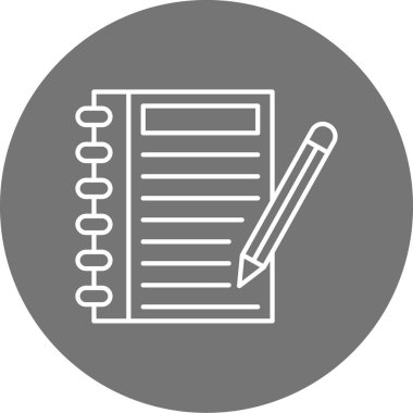 Not defteri. Web simgesi basit tasarım