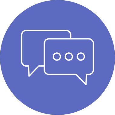 Sohbet simgesinin vektör illüstrasyonu