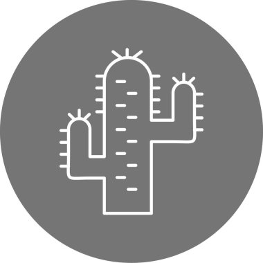 Bir kaktüs simgesinin vektör çizimi
