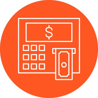 bankacılık ve finans hattı vektör simgesi.