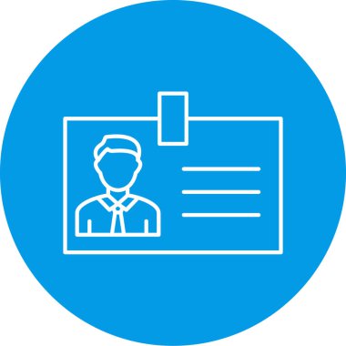 ID kart simgesi vektör illüstrasyonu