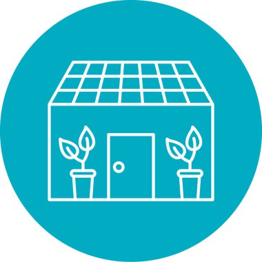 Eko bitki simgesinin vektör illüstrasyonu