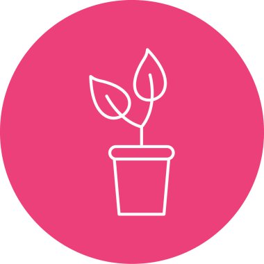 Bitki simgesinin vektör illüstrasyonu