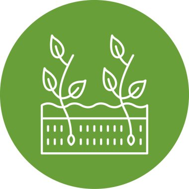 Bitki simgesinin vektör illüstrasyonu