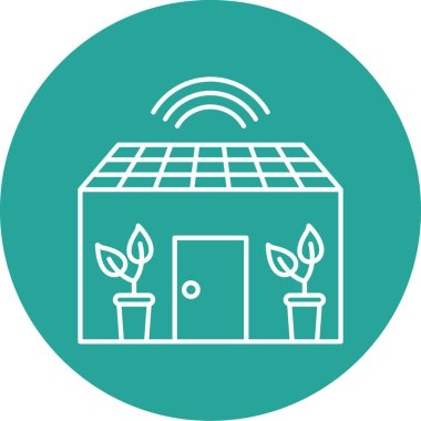 Bir bitki simgesinin vektör illüstrasyonu