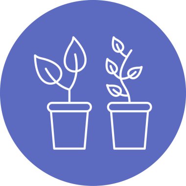 Bitkilerin ve doğa ikonunun vektör illüstrasyonu