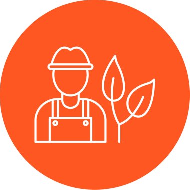 Çiftçi simgesinin vektör illüstrasyonu