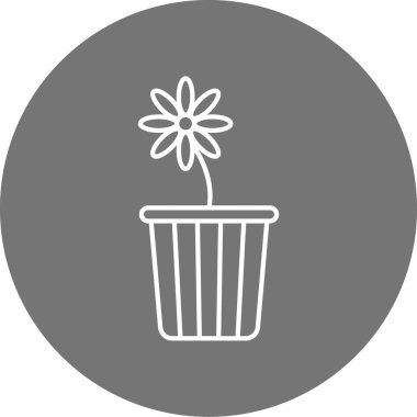 Çiçek simgesinin vektör illüstrasyonu