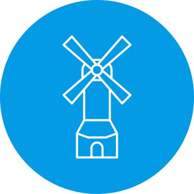 Yel değirmeni simgesinin vektör çizimi