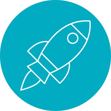 roket ikonu vektör illüstrasyonu