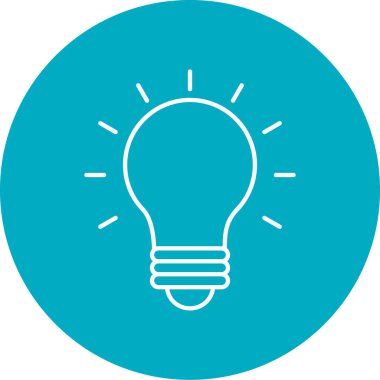 Modern ampul simgesinin vektör illüstrasyonu